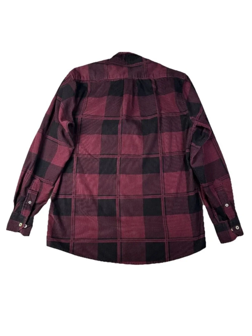Polo Ralph Lauren Men’s XL Slim Oxblood Plaid Corduroy Button Up Shirt Tartan